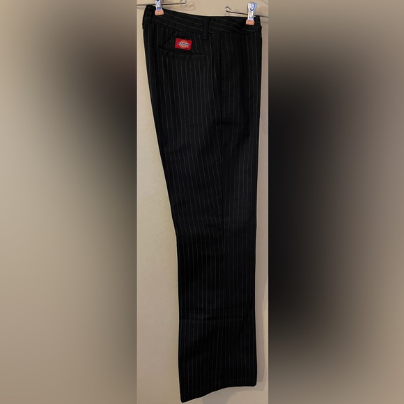 Dickies Girl Vintage 2003 Black Pinstriped Low rise Slacks, Size 5, Cotton/Poly - Picture 2 of 5